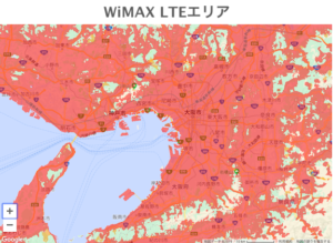 WiMAX LTEエリア