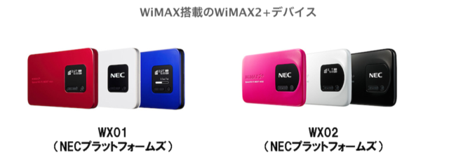  WiMAX搭載のWiMAX2+デバイス