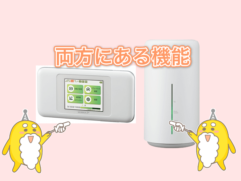 WiMAX W06とL02を比較